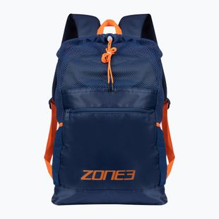Swim backpack ZONE3 Large Mesh Training Bag navy/orange