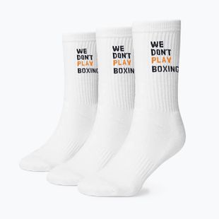 Men's socks BOXRAW We Don't Play Boxing Crew 3 pairs white