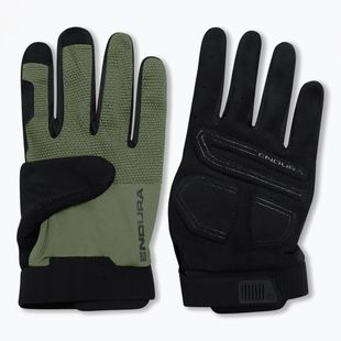 Endura Loop Full Finger cycling gloves machair green