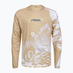 Men's cycling longsleeve Endura Singletrack Print sand