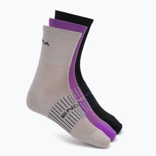 Women's socks Endura Coolmax Race 3 pairs W end purple