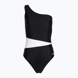 Women's one-piece swimsuit Zoggs Lattice One Shoulder blue / white