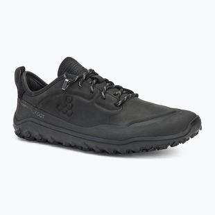 Men's barefoot shoes Vivobarefoot Tracker Leather Low obsidian