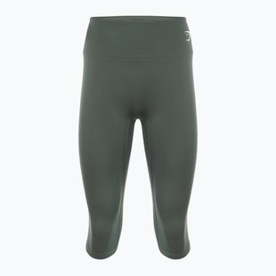 Women's Gymshark Training Cropped obsidian / green leggings