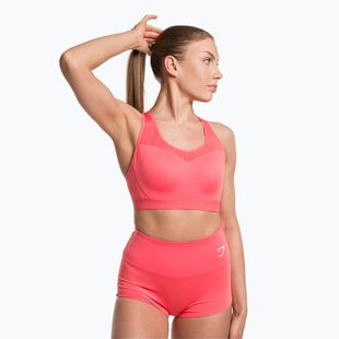 Gymshark Open Back Training Sports polka pink fitness bra