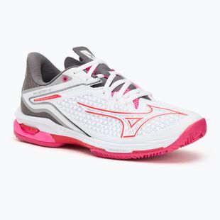 Women's tennis shoes Mizuno Wave Exceed Tour 6 CC white/radiant red/quiet shade