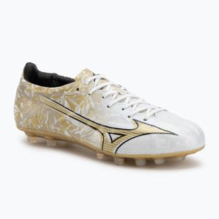 Men's football boots Mizuno Alpha Japan AG white/ge gold/black