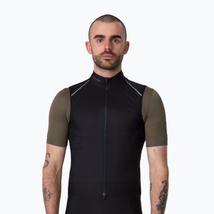 Men's cycling vest Rapha Brevet Element Wind Gilet black/grey