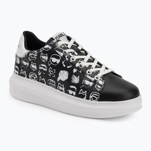 KARL LAGERFELD women's shoes Kapri Twin Nft Graffiti black/white leather