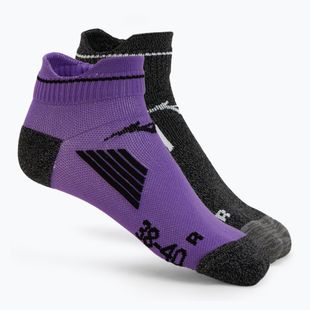 Mizuno Active Training Mid socks 2 pairs paisley purple