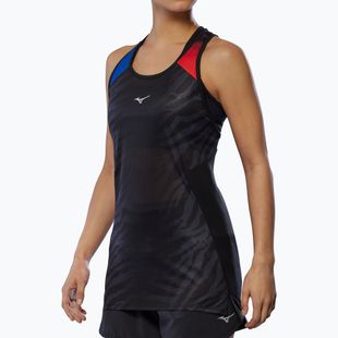 Women's running top Mizuno DryAeroFlow Graphic Tank oni red