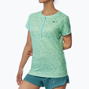 Women's running shirt Mizuno Graphic Trail Tee neo mint