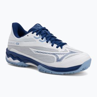 Women's tennis shoes Mizuno Wave Exceed Light 2 CC white/ bellwether blue/ bel air blue
