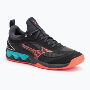 Volleyball shoes Mizuno Wave Luminous 3 black/neon flame/peacock blue