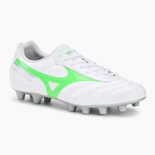 Men's football boots Mizuno Morelia II Club Md white/neon green/galaxy silver