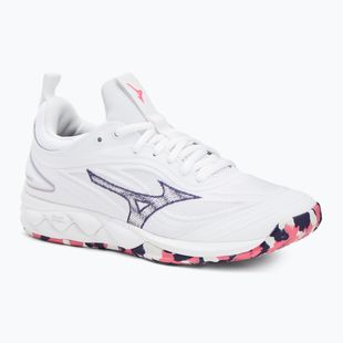 Mizuno Wave Luminous 3 volleyball shoes white/violet indigo/camellia rose