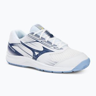 Mizuno Cyclone Speed 5 volleyball shoes white/bellwether blue/bel air blue