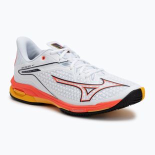 Men's tennis shoes Mizuno Wave Exceed Tour 6 AC white/fiery coral 2/citrus