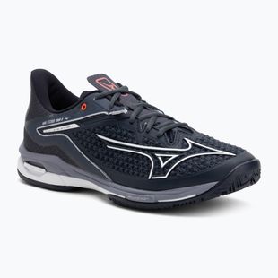 Mizuno Wave Exceed Tour 6 CC tennis shoes odyssey gray/white/blue granite