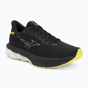 Men's running shoes Mizuno Wave Skyrise 6 black/harbor mist/lemon tonic