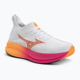 Mizuno Neo Zen white/tang orange/pink tetra running shoe
