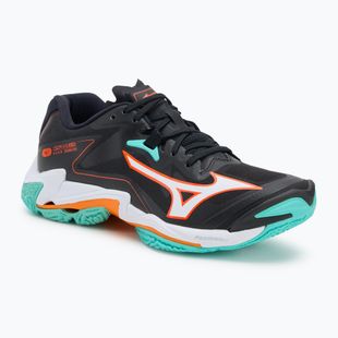 Mizuno Wave Lightning Z8 volleyball shoes black/tangelo/ice green