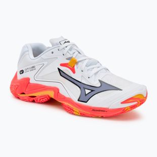 Mizuno Wave Lightning Z8 white/fiery coral 2/citrus volleyball shoes
