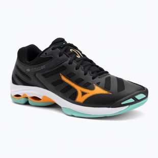 Mizuno Wave Voltage 2 volleyball shoes black/tangelo/ice green