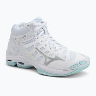 Women's volleyball shoes Mizuno Wave Voltage 2 Mid white/blue tint