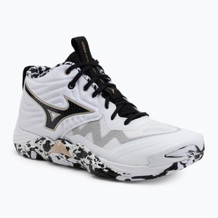 Volleyball shoes Mizuno Wave Momentum Elite Mid white/black/ge gold