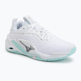 Women's handball shoes Mizuno Wave Stealth Neo 2 white/blue tint