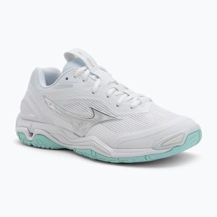 Women's handball shoes Mizuno Wave Stealth 6 white/blue tint