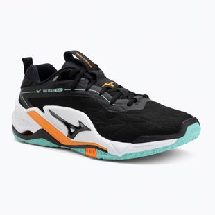 Mizuno Wave Stealth Neo 2 handball shoes black/tangelo/ice green
