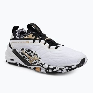 Handball shoes Mizuno Wave Stealth Neo 2 white/black/ge gold