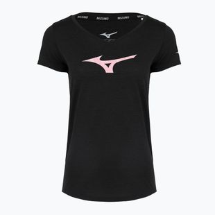 Women's running shirt Mizuno Core Runbird Tee black/mauve