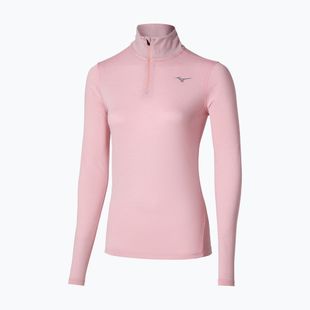 Women's running sweatshirt Mizuno Core Impulse Half Zip Tee bleached mauve
