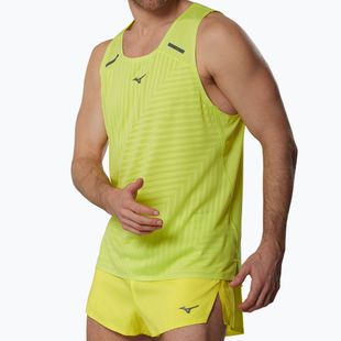 Men's running top Mizuno Tech Light Tank lightning yellow