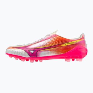 Football boots Mizuno Alfa III Elite AG white/fuchsia purple