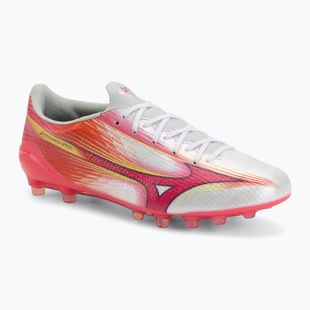 Football boots Mizuno Alfa III Elite AG white/fuchsia purple
