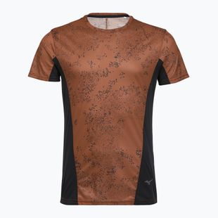 Men's running top Mizuno Active DryAeroFlow Graphic copper brown