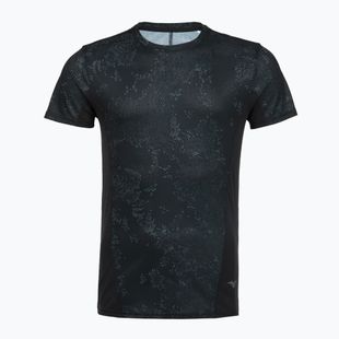 Men's running top Mizuno Active DryAeroFlow Graphic black/gray