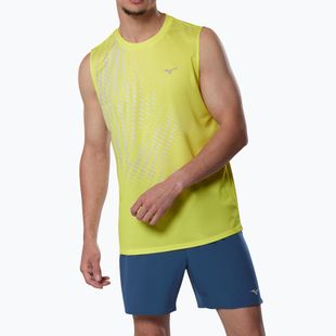 Men's running top Mizuno Core Graphic Sleeveless lightning yellow