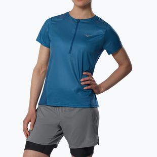 Women's running top Mizuno Trail Graphic Tee sailor blue