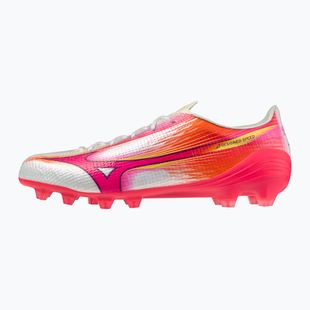 Football boots Mizuno Alpha III Japan FG white/fuchsia purple