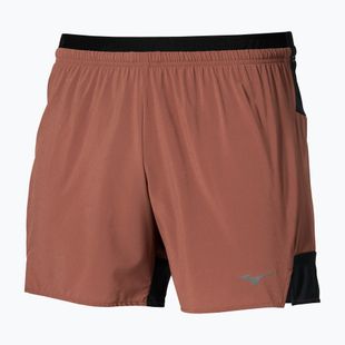 Men's running shorts Mizuno Active Alpha 2in1 5.5 copper brown