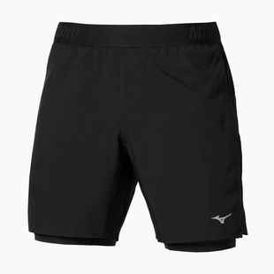Men's running shorts Mizuno Core 7.5 Inches 2in1 black