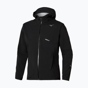 Men's running jacket Mizuno Trail Waterproof 20K Hooded black