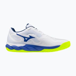 Men's tennis shoes Mizuno Wave Enforce Court CC white/dazzling blue/ lightning