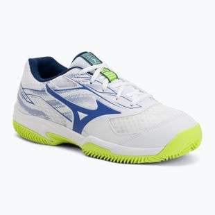 Men's tennis shoes Mizuno Break Shot 5 CC white/dazzling blue/ lightning