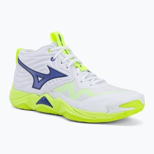 Volleyball shoes Mizuno Wave Momentum Elite Mid white/lightning yellow/dazzling blue